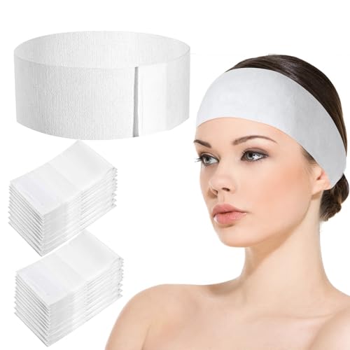 30 Stück Einweg Spa Gesichtsstirnbänder Stirnband Haarband Kosmetik Weiß Elastisches Stirnband mit verstellbarem Zauberband für Spa und Gesichtswäsche Dusche Sport Beauty Masken 30 Stück Einweg Spa Gesichtsstirnbänder Stirnband Haarband Kosmetik Weiß Elastisches Stirnband mit verstellbarem Zauberband für Spa und Gesichtswäsche Dusche Sport Beauty Masken von Yolev