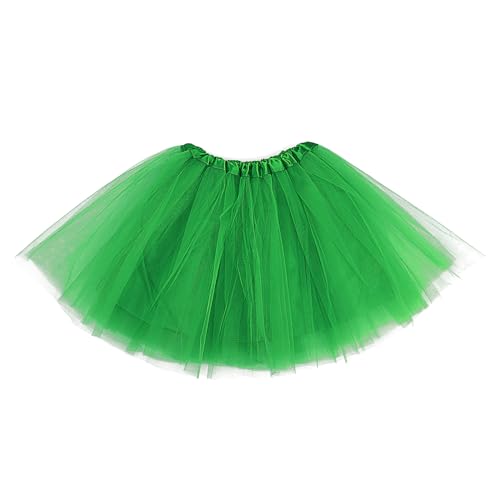 Tüllrock Damen Retro Tütü Rock Dreilagiger Tüll Tutu Rock für Erwachsene mit Futter 80er Jahre Neongrüner Tüll Rock für Halloween Rock Party Festival Feier Tüllrock Damen Retro Tütü Rock Dreilagiger Tüll Tutu Rock für Erwachsene mit Futter 80er Jahre Neongrüner Tüll Rock für Halloween Rock Party Festival Feier von Yolev