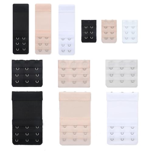 Yolev 12 Stück BH Verlängerung 3 Haken 2 Haken Bh-Verlängerer BH Verschluss Verlängerung Weich Bequem und Dehnbar für Frauen Damen von Yolev