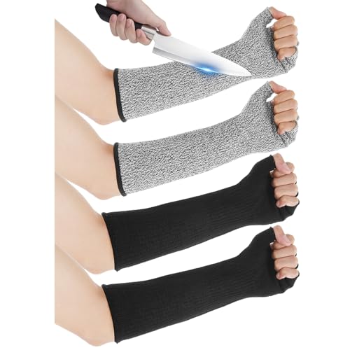 Yolev 2 Paar Armschutz Schnittfeste Ärmel Unterarmschutz Nunterarmschützer Arm Sleeves für Dünne Haut Blutergüsse Schneiden Arbeitshandschuhe Armschutz Ärmel Herren Dame von Yolev