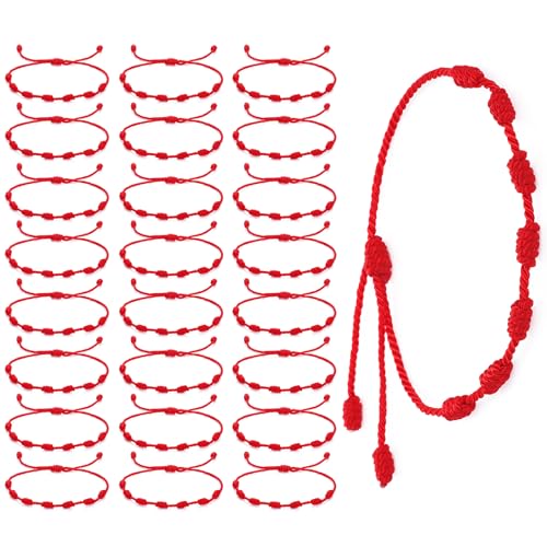 Yolev Rot Seil Armband - Handgefertigtes Freundschaftsarmband Knoten Kabbalah Glück Armband für Männer und Frauen von Yolev