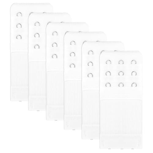 Yolev 6 Stück BH Verlängerer BH Verlängerung 3 Reihen 3 Haken BH-Verschluss Verlängerung Weich Bequem und Dehnbar für Frauen Damen von Yolev