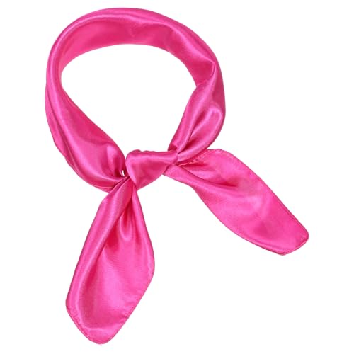 Yolev Bandana Damen Seide Halstuch Quadratischer Schal Vintage Seidenschal Seidentuch Haare Handtasche 1950er Jahre 60 x 60 cm von Yolev