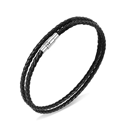 Lederarmband Geflochtenes Bracelet Double Wrap Geflochtenes Lederarmband für Herren Damen Speroto New Mens Bracelet Bead and Leather Braided von Yolev