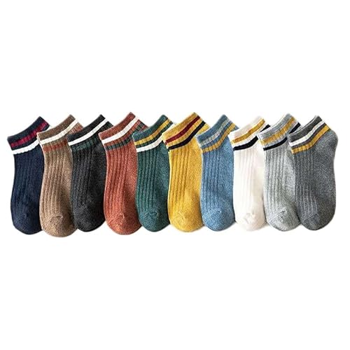 Yolhloy 10 Paar Sneaker Socken Damen Baumwolle, Süße Kurze Socken Füßlinge mit Mustern, Freizeitsocken Weichen Sportsocken fur Damen Mädchen von Yolhloy