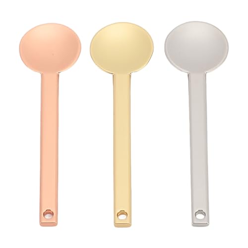 YolieraArt 3-teiliges Kosmetik-Spatel-Set aus Metall, runder Kopf, goldfarben, Make-up-Löffel für Cremes und Masken, leichtes Multifunktions-Beauty-Werkzeug mit schlankem Griff YolieraArt 3-teiliges Kosmetik-Spatel-Set aus Metall, runder Kopf, goldfarben, Make-up-Löffel für Cremes und Masken, leichtes Multifunktions-Beauty-Werkzeug mit schlankem Griff von YolieraArt