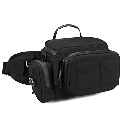 YolieraArt Angelausrüstungstasche, einzelne Schultertasche, Umhängetasche, wasserabweisend, Oxford-Aufbewahrungstasche mit mehreren Taschen, für Angelköder, Ausrüstung, Zubehör von YolieraArt