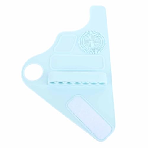 YolieraArt Silikon Make-up Armband Palette, Multifunktionaler Make-up-Pinsel-Aufbewahrungsgurt mit Mischbereich, Organizer für Foundation, Concealer, Pinzette (Blau) von YolieraArt