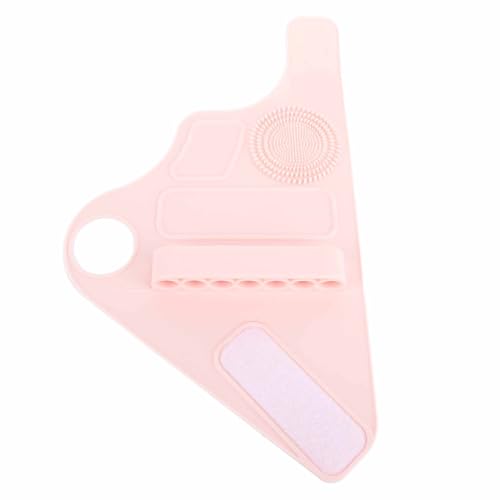YolieraArt Silikon Make-up Armband Palette, Multifunktionaler Make-up-Pinsel-Aufbewahrungsgurt mit Mischbereich, Organizer für Foundation, Concealer, Pinzette (Rosa) von YolieraArt