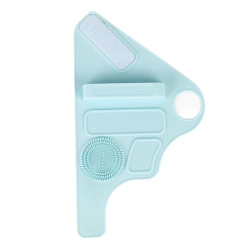 YolieraArt Silikon-Make-up-Paletten-Armband, verstellbarer Klettverschluss, Make-up-Werkzeug-Organizer-Gurt, tragbare Mischpalette und Pinselreiniger-Halter für Künstler (blau) von YolieraArt