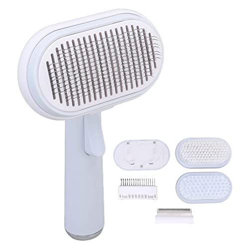 Zupfbürste für Haustiere, Ein-Knopf-Haarentfernung, automatisches Knotenöffnungsbürsten-Set für Hunde und Katzen, Fellpflege, Massage-Haarwerkzeug, abgerundeter Kammkopf für Zupfbürste für Haustiere, Ein-Knopf-Haarentfernung, automatisches Knotenöffnungsbürsten-Set für Hunde und Katzen, Fellpflege, Massage-Haarwerkzeug, abgerundeter Kammkopf für von YolieraArt