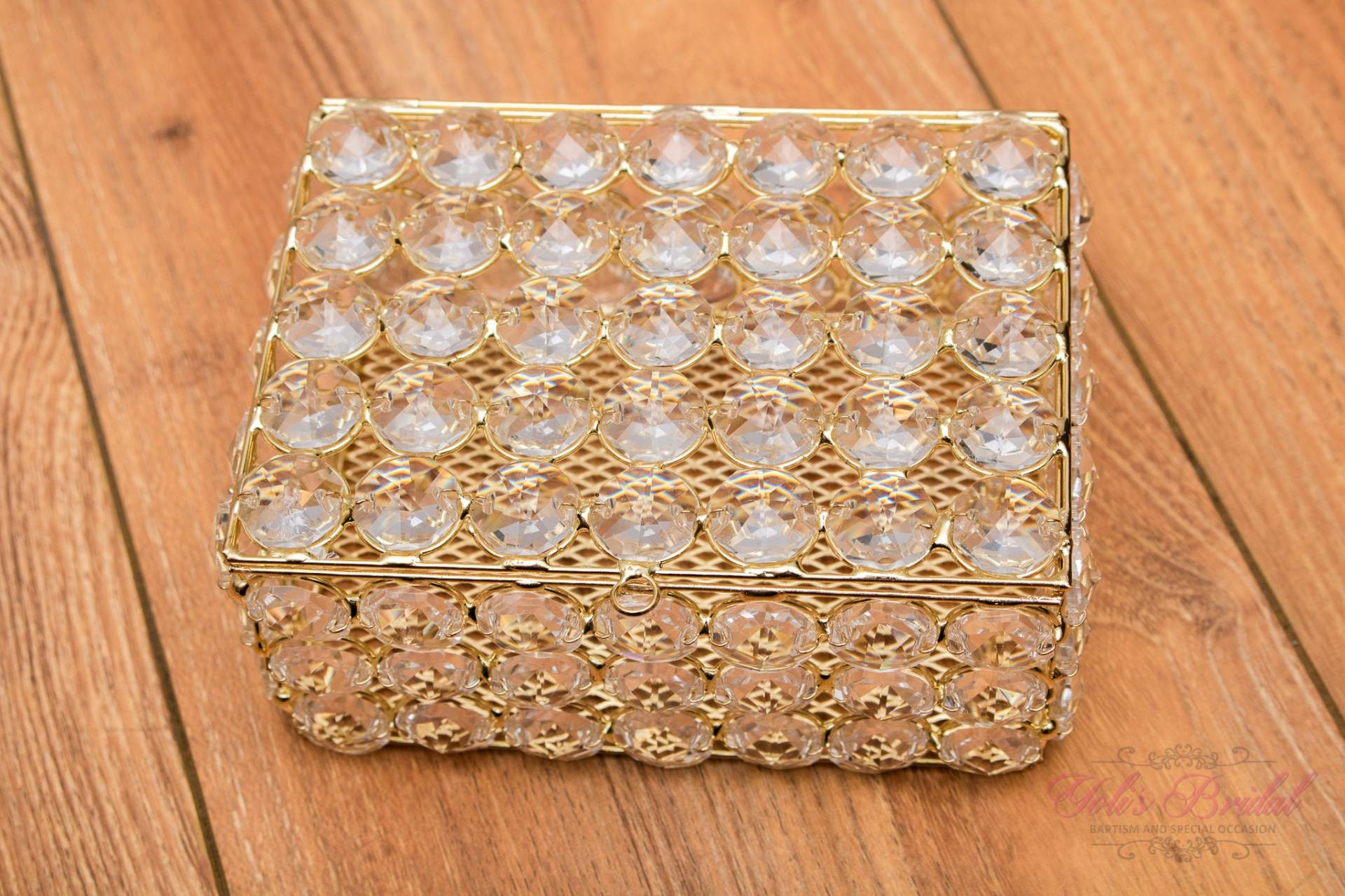 Neu Schöne Crystal Box, Gold Hochzeit Lasso Schmuck Arras Schmuckbox, Hochzeitsgeschenk, Jubiläumsgeschenk von YolisBridal