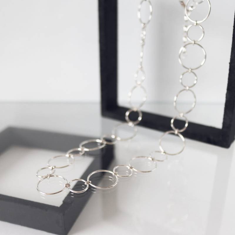Recycelte Sterling Silber Pendant Halskette | Kettenkette Moderne Handgemachte Silberpendant Made in Uk Recycelte Sterling Silber Pendant Halskette | Kettenkette Moderne Handgemachte Silberpendant Made in Uk von YomJewellery