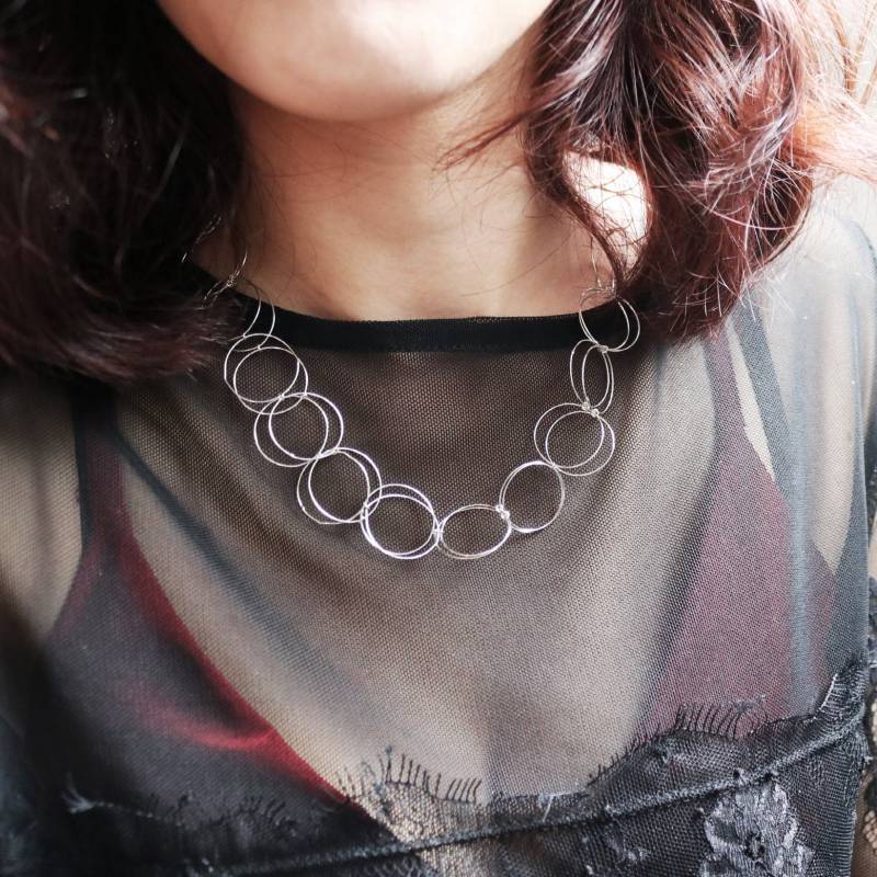 Recycelte Sterling Silber Pendant Halskette | Kettenkette Moderne Handgemachte Silberpendant Made in Uk Recycelte Sterling Silber Pendant Halskette | Kettenkette Moderne Handgemachte Silberpendant Made in Uk von YomJewellery
