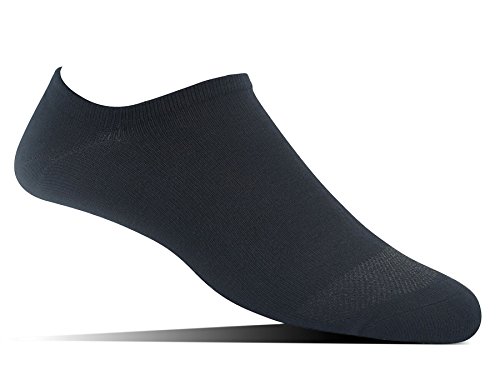 Yomandamor Herren 5 paar bambus no show socken mit seamless toe und grip heel von Yomandamor