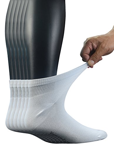 Yomandamor Herren Bambus DiabetikerSocken/Gesundheitssocken,6 Paar von Yomandamor