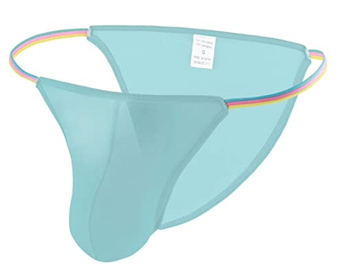 Yomie Herren Bunte Tanga Sexy Slip Atmungsaktiver Tanga Bikini Niedrige Taille Sexy Höschen Für Männer von Yomie