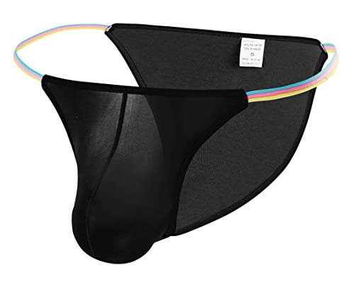 Yomie Herren Bunte Tanga Sexy Slip Atmungsaktiver Tanga Bikini Niedrige Taille Sexy Höschen Für Männer von Yomie