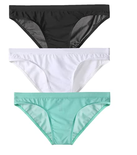 Yomie Herren Slips Atmungsaktiv Ice Silk Slips Briefs Dessous Bequem Slips Briefs Shorts Unterhose von Yomie