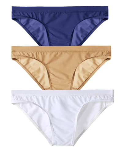 Yomie Herren Slips Atmungsaktiv Ice Silk Slips Briefs Dessous Bequem Slips Briefs Shorts Unterhose von Yomie