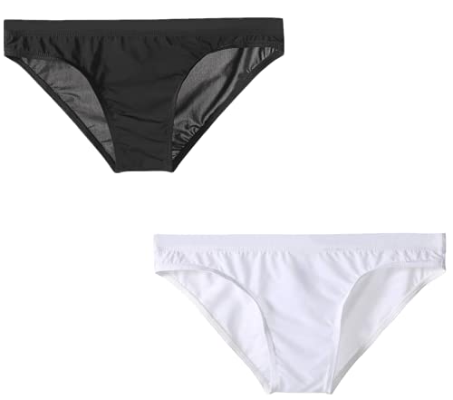 Yomie Herren Slips Atmungsaktiv Ice Silk Slips Briefs Dessous Bequem Slips Briefs Shorts Unterhose von Yomie