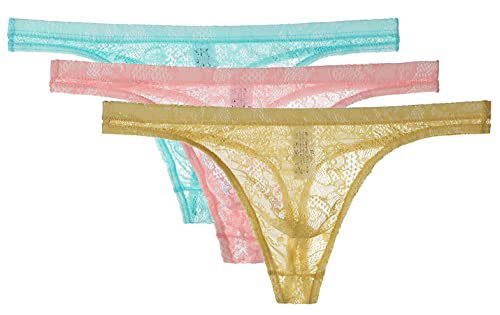 Yomie Herren Spitze Transparent Sanft Sexy Tanga Ultra Dünn Hautfreundlich Höschen von Yomie