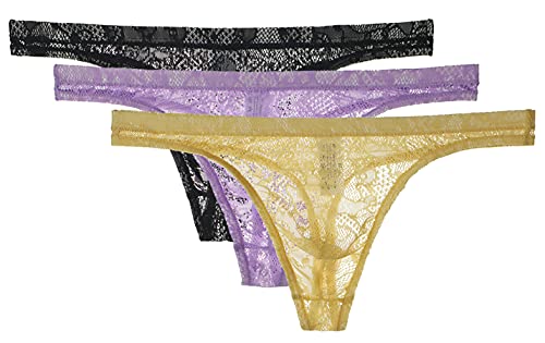 Yomie Herren Spitze Transparent Sanft Sexy Tanga Ultra Dünn Hautfreundlich Höschen von Yomie