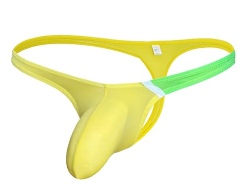 Yomie Herren-Strings Low Waisted Kontrastfarben Strings Big Pough Bikini Unterwäsche für Männer von Yomie