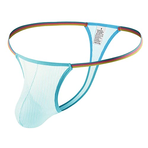 Yomie Herren Ultra-dünner transparenter sexy String Low Rise Perspective gestreifter String für Männer von Yomie