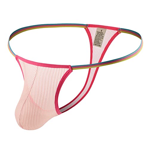 Yomie Herren Ultra-dünner transparenter sexy String Low Rise Perspective gestreifter String für Männer von Yomie