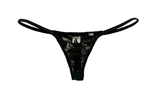 Yomie Männer Spitzen G-String Thong Transparente Unterwäsche Low Rise Bikini Slips T-Back Pouch Tanga Briefs Herren Unterhose von Yomie