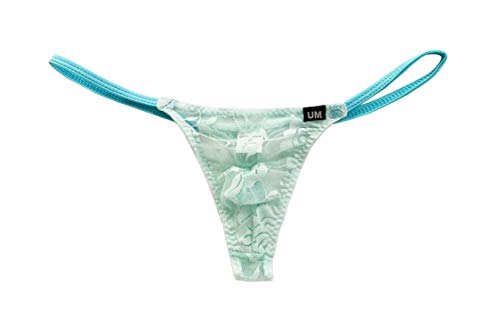 Yomie Männer Spitzen G-String Thong Transparente Unterwäsche Low Rise Bikini Slips T-Back Pouch Tanga Briefs Herren Unterhose von Yomie