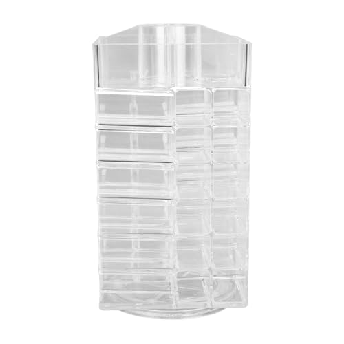 Yomiyuyr 360 Grad drehbares Display, stilvoller Lippenstift-Organizer, transparenter Lipgloss-Organizer mit drehbarer Basis, Halter für Lipgloss, Make-up, von Yomiyuyr
