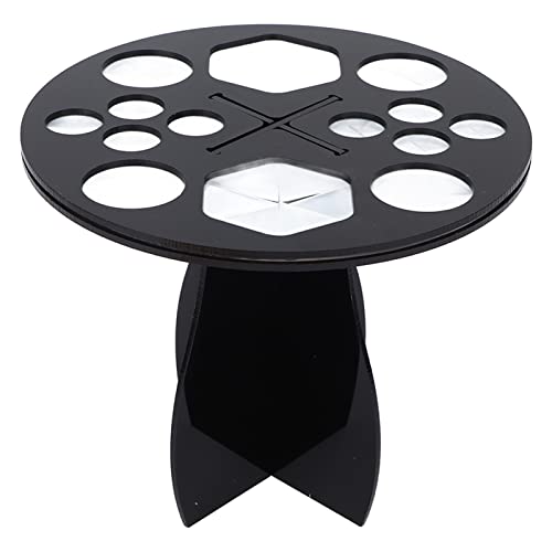 Yomiyuyr Make-up-Pinselhalter, platzsparender Make-up-Pinsel-Organizer zum Trocknen, Make-up-Pinsel-Trockengestell aus Kunststoff, 14 Löcher (Schwarz) von Yomiyuyr