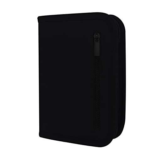 Yommie Federmäppchen Federtasche Canvas Federmappe Jungen Mit Reißverschluss Schulmäppchen Mädchen Federschachtel Schlamppermäppchen Teenager Stifteetui Mäppchen Schule Schwarz von Yommie