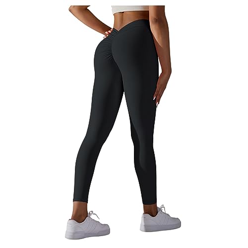 Frauen Leggings Solid Yogahosen Hosen Nahtloses Training Hüftlift Sport Legging Stretch Sweatpant von YonYeHong