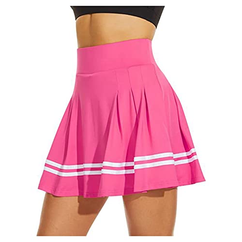 Frauen Skorttasche High Taille Athletic Skort Stripe Fitness Rock Ausgekleidet von YonYeHong