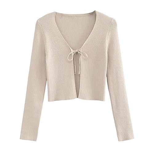 YonYeHong Damen -Strickjacke Schnüren Massive Häkeljacke Strickjacke von YonYeHong