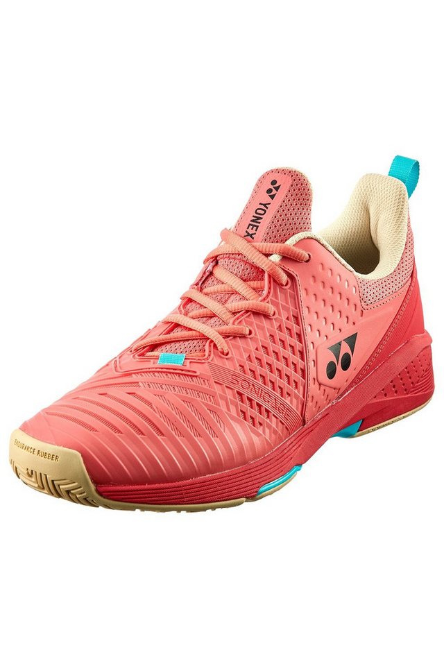 Yonex Sonicage 3 Allcourt/Dämpfung 2024 korallenrot Herren Tennisschuh von Yonex