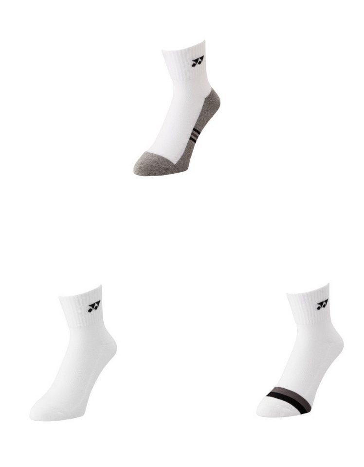 Yonex Sportsocken Quarter 19234 2025 weiss/grau Herren - 3 Paar von Yonex