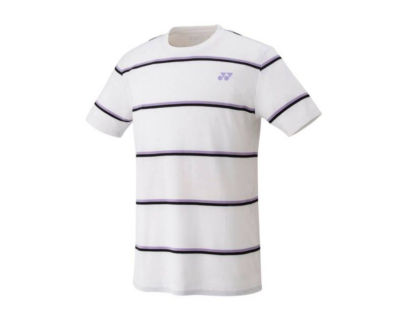Yonex T-Shirt Crew Neck Small Stripes 2023 weiss/lila Herren von Yonex