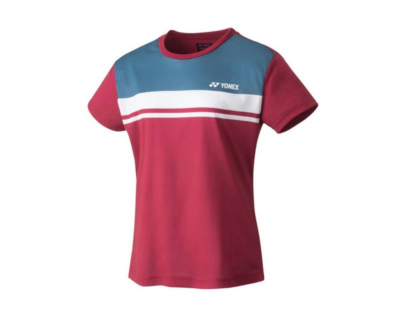 Yonex T-Shirt Crew Neck Stripes 2023 rot Damen von Yonex