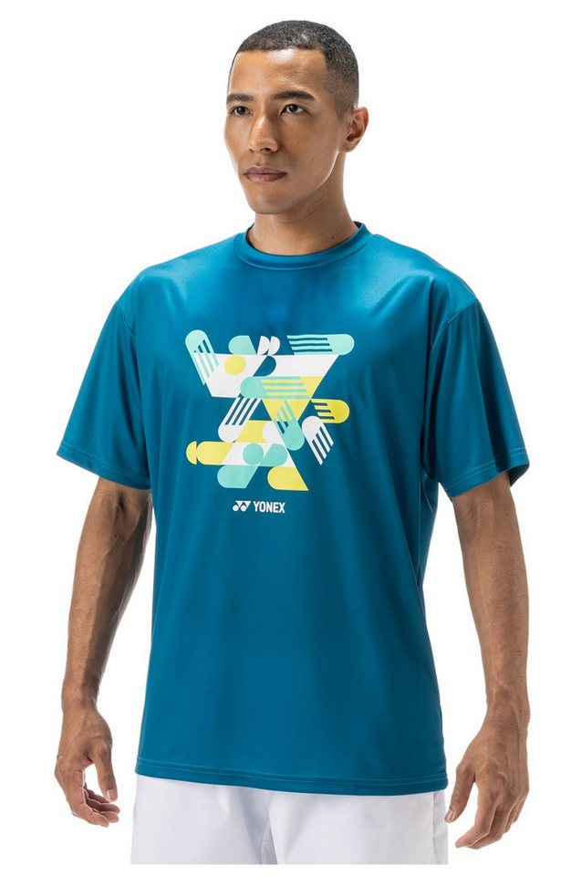 Yonex T-Shirt Graphic Practice YM0043 (100% Polyester) 2025 blaugrün Herren von Yonex