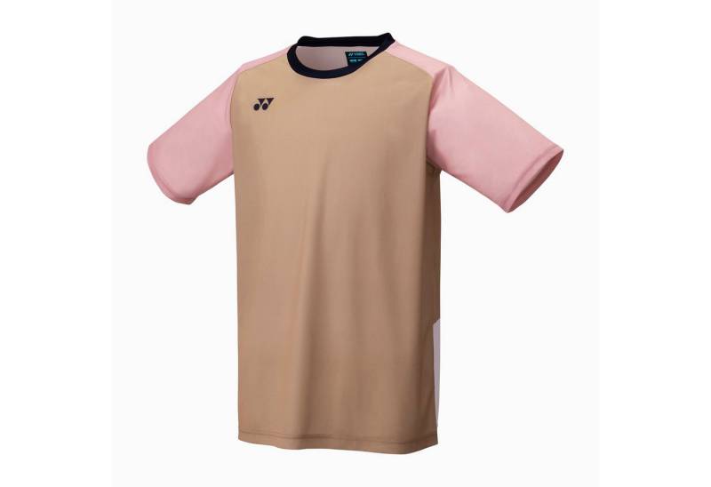Yonex T-Shirt Practice Colourblock 16745 (100% Polyester) 2025 hellbraun/pink Jungen von Yonex