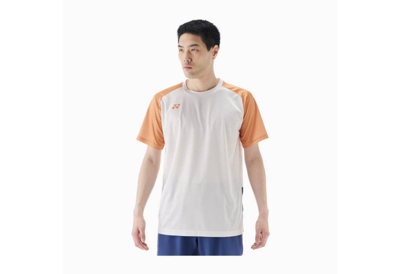 Yonex T-Shirt Practice Colourblock 16745 (100% Polyester) 2025 natur/orange Herren von Yonex
