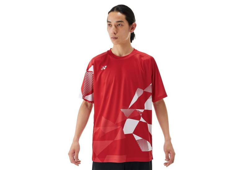 Yonex T-Shirt Practice Graphic 16744 (100% Polyester) 2025 rot Herren von Yonex