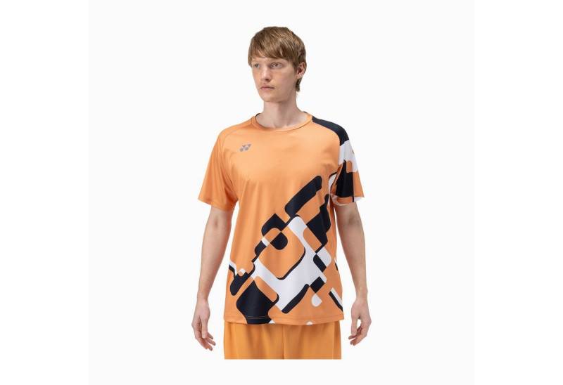 Yonex T-Shirt Practice Graphic Print 16748 (100% Polyester) 2025 orange Herren von Yonex