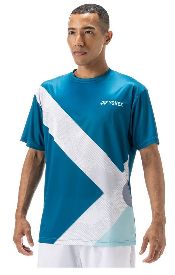 Yonex T-Shirt Practice Graphic YM0044 (100% Polyester) 2024 blaugrün Herren von Yonex
