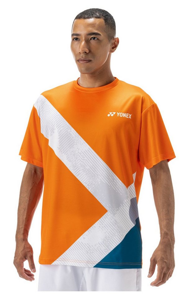 Yonex T-Shirt Practice Graphic YM0044 (100% Polyester) 2024 orange Herren von Yonex