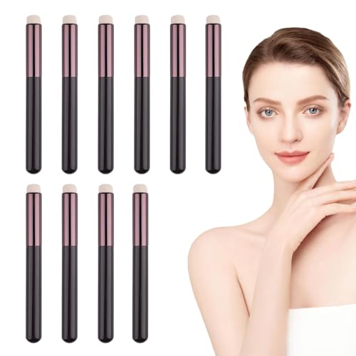 Reise-Lippenpinsel-Set mit 10 Applikatoren, Beauty-Werkzeug, Mehrzweck-Make-up-Mischapplikator, rundes Ende, Reise-Lippenstift-Pinsel für Concealer, Lidschatten Reise-Lippenpinsel-Set mit 10 Applikatoren, Beauty-Werkzeug, Mehrzweck-Make-up-Mischapplikator, rundes Ende, Reise-Lippenstift-Pinsel für Concealer, Lidschatten von Yongany